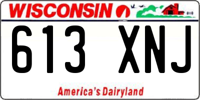 WI license plate 613XNJ