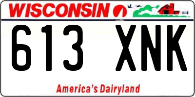 WI license plate 613XNK