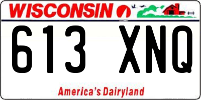 WI license plate 613XNQ