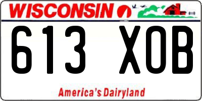 WI license plate 613XOB