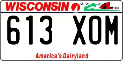 WI license plate 613XOM