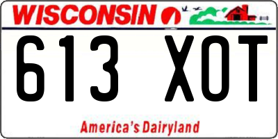 WI license plate 613XOT