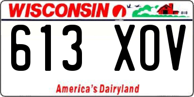 WI license plate 613XOV