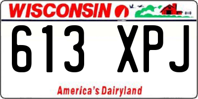 WI license plate 613XPJ