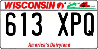 WI license plate 613XPQ