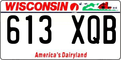 WI license plate 613XQB