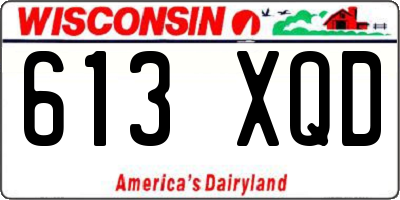 WI license plate 613XQD
