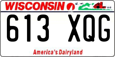 WI license plate 613XQG