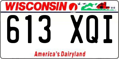 WI license plate 613XQI