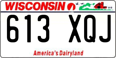 WI license plate 613XQJ