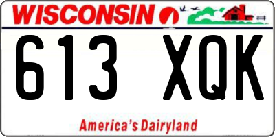 WI license plate 613XQK