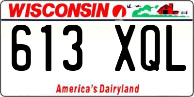 WI license plate 613XQL