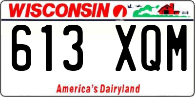 WI license plate 613XQM