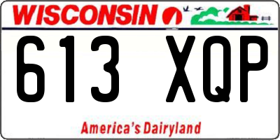 WI license plate 613XQP
