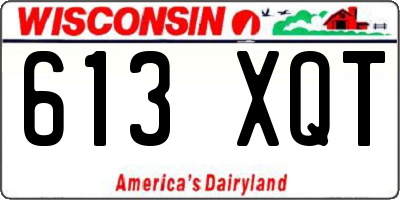 WI license plate 613XQT