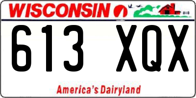 WI license plate 613XQX