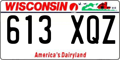 WI license plate 613XQZ