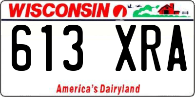 WI license plate 613XRA