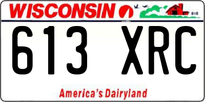 WI license plate 613XRC