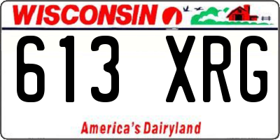 WI license plate 613XRG