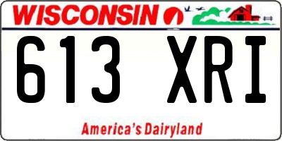 WI license plate 613XRI