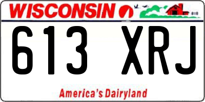 WI license plate 613XRJ