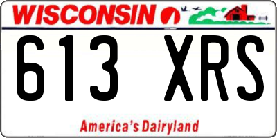 WI license plate 613XRS