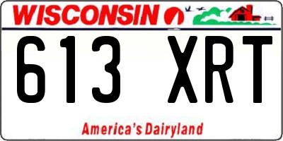 WI license plate 613XRT