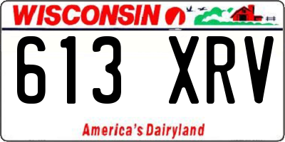 WI license plate 613XRV
