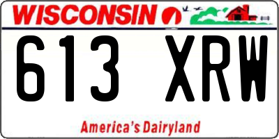 WI license plate 613XRW