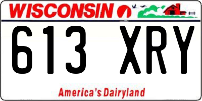 WI license plate 613XRY