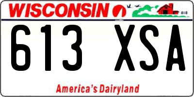 WI license plate 613XSA