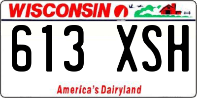 WI license plate 613XSH