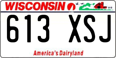 WI license plate 613XSJ