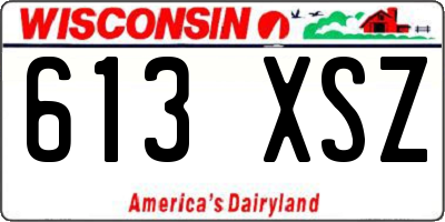 WI license plate 613XSZ