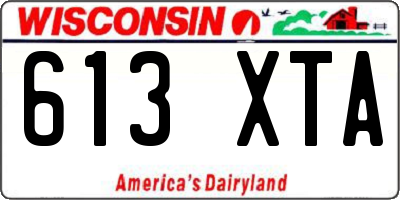 WI license plate 613XTA