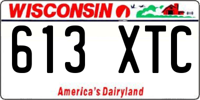WI license plate 613XTC