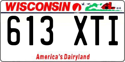 WI license plate 613XTI