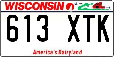 WI license plate 613XTK