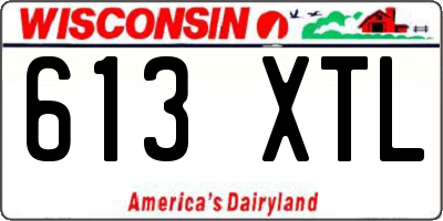 WI license plate 613XTL