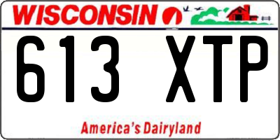 WI license plate 613XTP