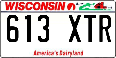 WI license plate 613XTR