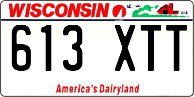 WI license plate 613XTT