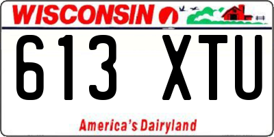 WI license plate 613XTU