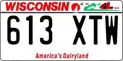 WI license plate 613XTW