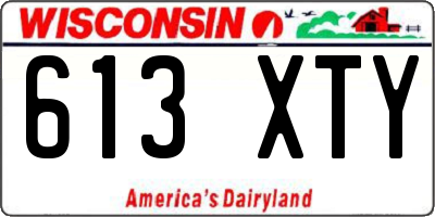 WI license plate 613XTY