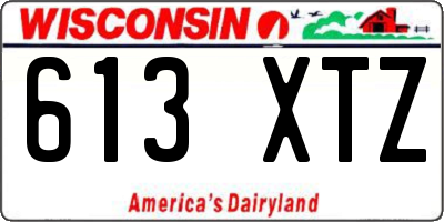 WI license plate 613XTZ