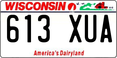 WI license plate 613XUA