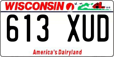 WI license plate 613XUD