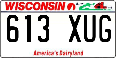 WI license plate 613XUG